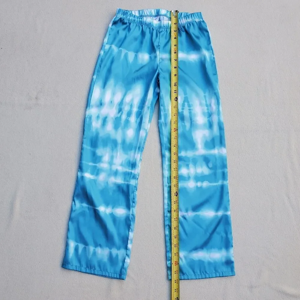 Sleep Justice blue and white tie-dye pajama pants size 10
